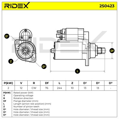 Rozrusznik RIDEX 2S0423 2S0423 - foto 5