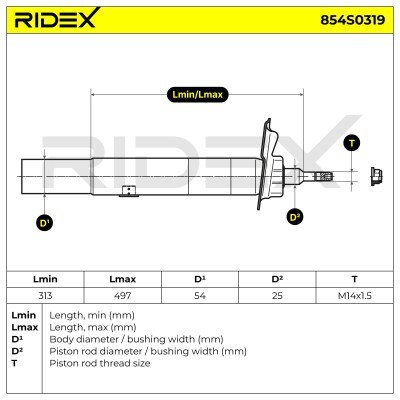Amortyzator RIDEX 854S0319 854S0319 - foto 9