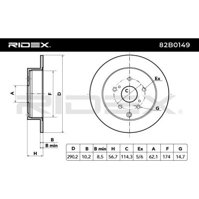 Tarcza hamulcowa RIDEX 82B0149 82B0149 - foto 7
