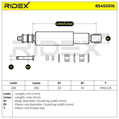 Amortyzator RIDEX 854S0516 854S0516 - foto 9