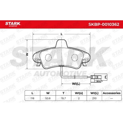Klocki hamulcowe Stark SKBP-0010362 SKBP-0010362 - foto 3