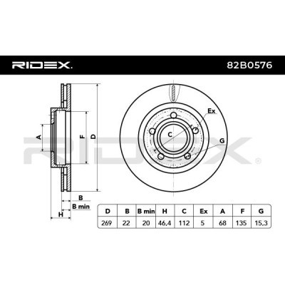 Tarcza hamulcowa RIDEX 82B0576 82B0576 - foto 3