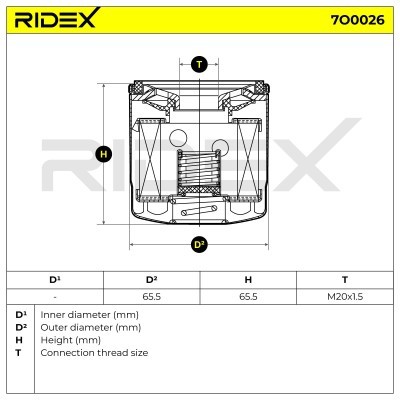 Filtr Oleju RIDEX 7O0026 7O0026 - foto 5