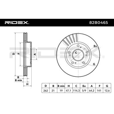 Tarcza hamulcowa RIDEX 82B0465 82B0465 - foto 3