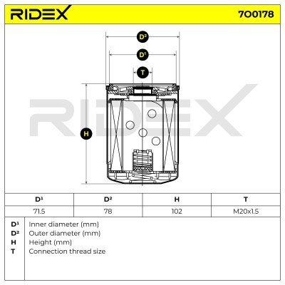 Filtr Oleju RIDEX 7O0178 7O0178 - foto 5