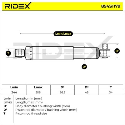 Amortyzator RIDEX 854S1179 854S1179 - foto 3