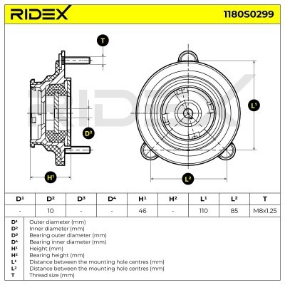 Mocowanie Amortyzatora RIDEX 1180S0299 1180S0299 - foto 5