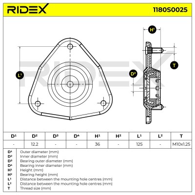 Mocowanie Amortyzatora RIDEX 1180S0025 1180S0025 - foto 5