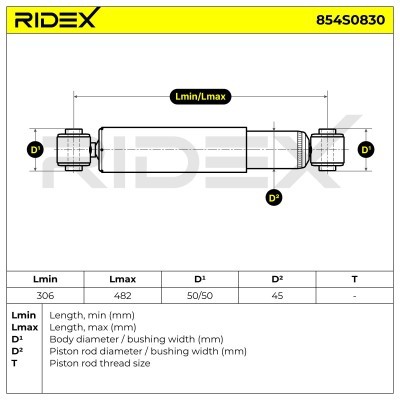 Amortyzator RIDEX 854S0830 854S0830 - foto 8