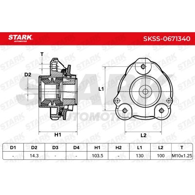 Mocowanie Amortyzatora Stark SKSS-0671340 SKSS-0671340 - foto 4