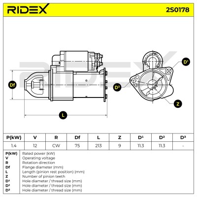 Rozrusznik RIDEX 2S0178 2S0178 - foto 7