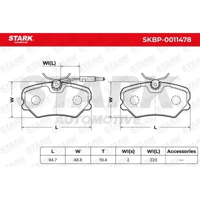 Klocki hamulcowe Stark SKBP-0011478 SKBP-0011478 - foto 6