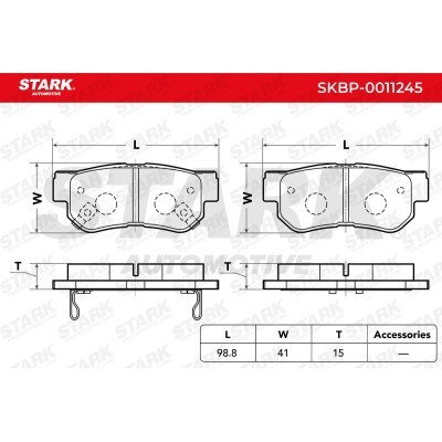 Klocki hamulcowe Stark SKBP-0011245 SKBP-0011245 - foto 3