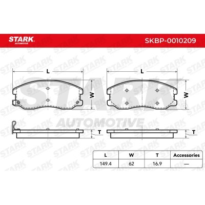 Klocki hamulcowe Stark SKBP-0010209 SKBP-0010209 - foto 3
