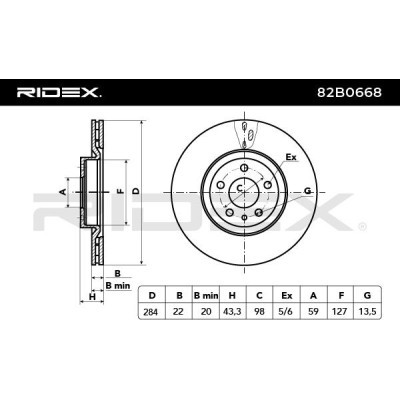 Tarcza hamulcowa RIDEX 82B0668 82B0668 - foto 4