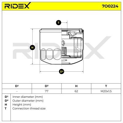 Filtr Oleju RIDEX 7O0224 7O0224 - foto 6