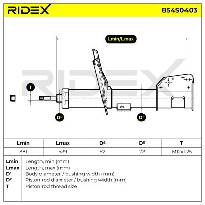 Amortyzator RIDEX 854S0403 854S0403 - foto 9