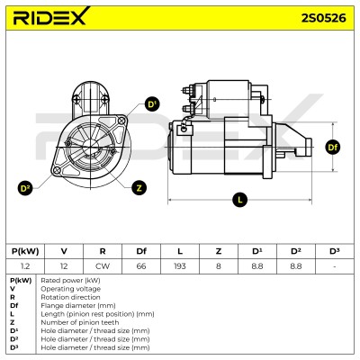 Rozrusznik RIDEX 2S0526 2S0526 - foto 6