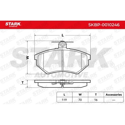 Klocki hamulcowe Stark SKBP-0010246 SKBP-0010246 - foto 3