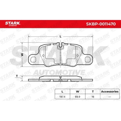 Klocki hamulcowe Stark SKBP-0011470 SKBP-0011470 - foto 3