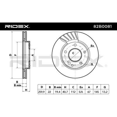 Tarcza hamulcowa RIDEX 82B0081 82B0081 - foto 3