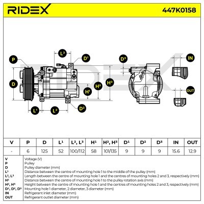 Sprężarka Klimatyzacji MAZDA 3 (BK) 3 sedan (BK) 447K0158 - foto 5