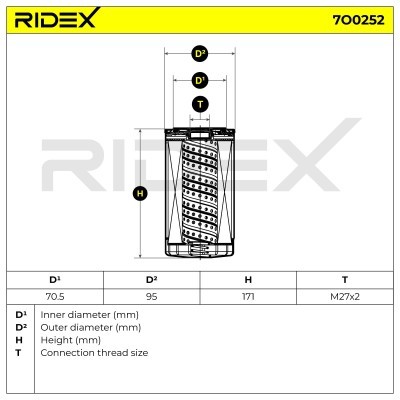 Filtr Oleju RIDEX 7O0252 7O0252 - foto 5