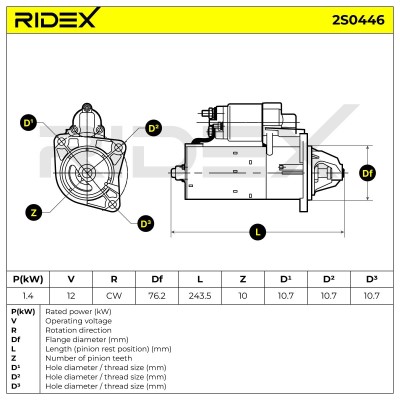 Rozrusznik RIDEX 2S0446 2S0446 - foto 6