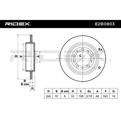 Tarcza hamulcowa RIDEX 82B0803 82B0803 - foto 4