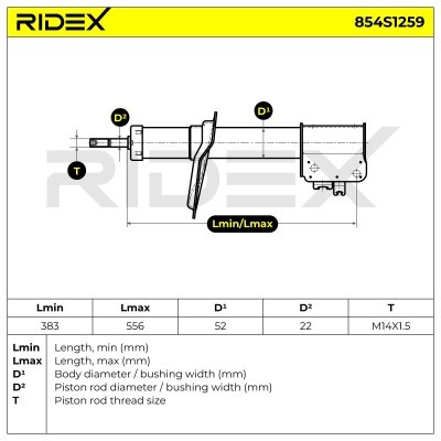 Amortyzator RIDEX 854S1259 854S1259 - foto 6