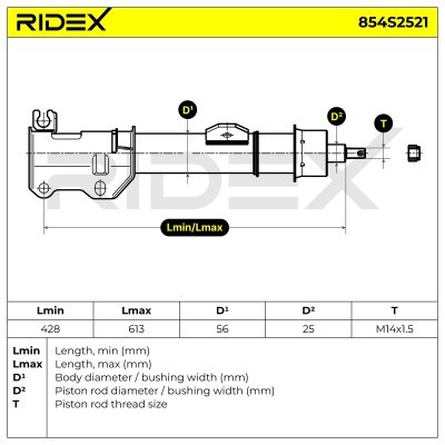 Amortyzator RIDEX 854S2521 854S2521 - foto 8