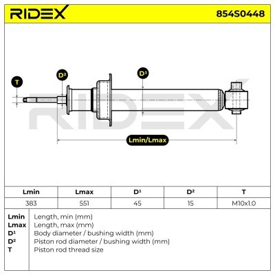 Amortyzator RIDEX 854S0448 854S0448 - foto 4