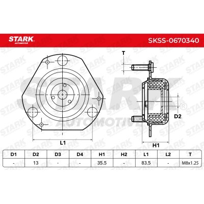 Mocowanie Amortyzatora Stark SKSS-0670340 SKSS-0670340 - foto 4