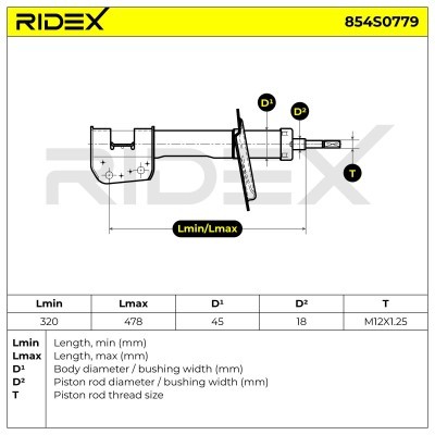 Amortyzator RIDEX 854S0779 854S0779 - foto 11