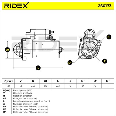 Rozrusznik RIDEX 2S0173 2S0173 - foto 6