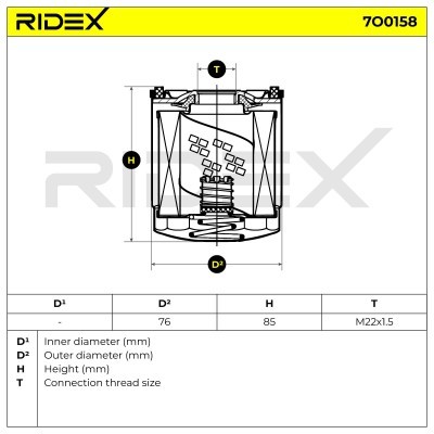Filtr Oleju RIDEX 7O0158 7O0158 - foto 5