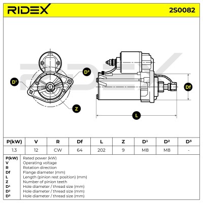 Rozrusznik RIDEX 2S0082 2S0082 - foto 7