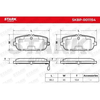 Klocki hamulcowe Stark SKBP-0011154 SKBP-0011154 - foto 4