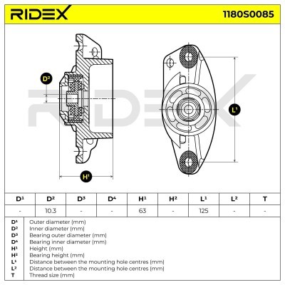 Mocowanie Amortyzatora RIDEX 1180S0085 1180S0085 - foto 4