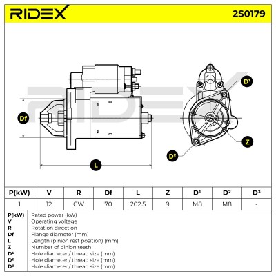 Rozrusznik RIDEX 2S0179 2S0179 - foto 7