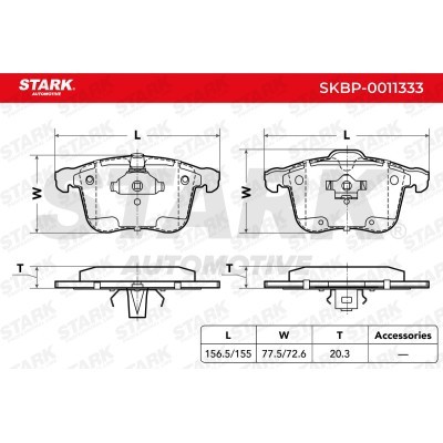 Klocki hamulcowe Stark SKBP-0011333 SKBP-0011333 - foto 6