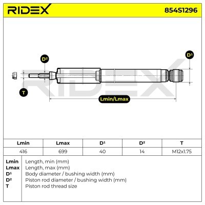 Amortyzator RIDEX 854S1296 854S1296 - foto 7