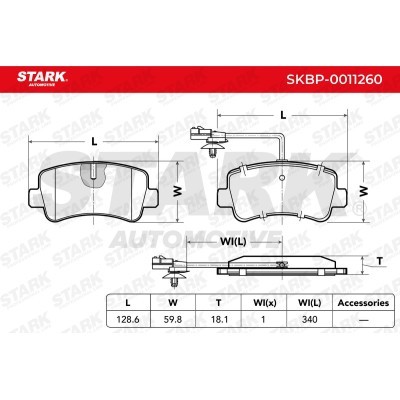 Klocki hamulcowe Stark SKBP-0011260 SKBP-0011260 - foto 3