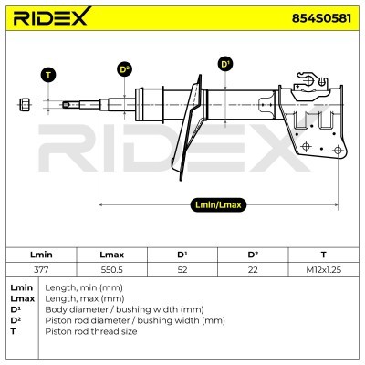 Amortyzator RIDEX 854S0581 854S0581 - foto 8