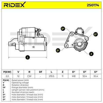 Rozrusznik RIDEX 2S0174 2S0174 - foto 6