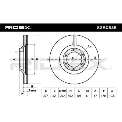 Tarcza hamulcowa RIDEX 82B0558 82B0558 - foto 3