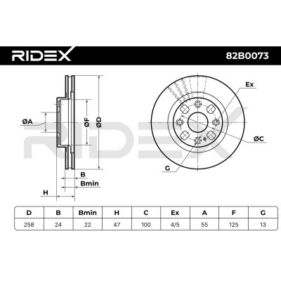 Tarcza hamulcowa RIDEX 82B0073 82B0073 - foto 6