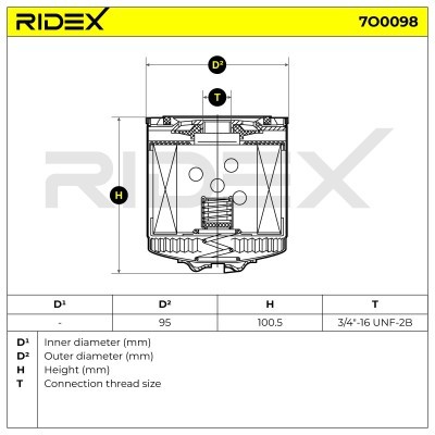 Filtr Oleju RIDEX 7O0098 7O0098 - foto 3