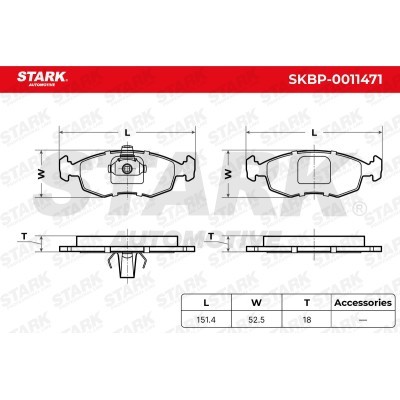 Klocki hamulcowe Stark SKBP-0011471 SKBP-0011471 - foto 5
