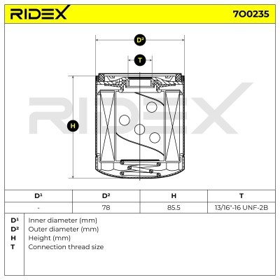 Filtr Oleju RIDEX 7O0235 7O0235 - foto 5